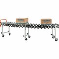 Global Industrial 2ft4in to 8ft11inL Steel Skate Wheel Conveyor, Portable & Expandable, 14in W 988988